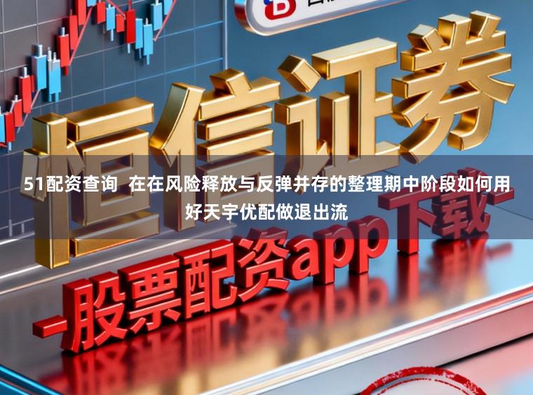 51配资查询  在在风险释放与反弹并存的整理期中阶段如何用好天宇优配做退出流
