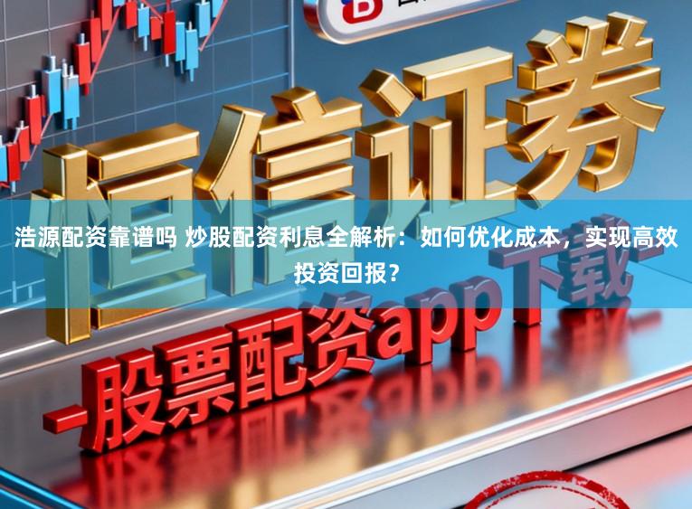 浩源配资靠谱吗 炒股配资利息全解析：如何优化成本，实现高效投资回报？
